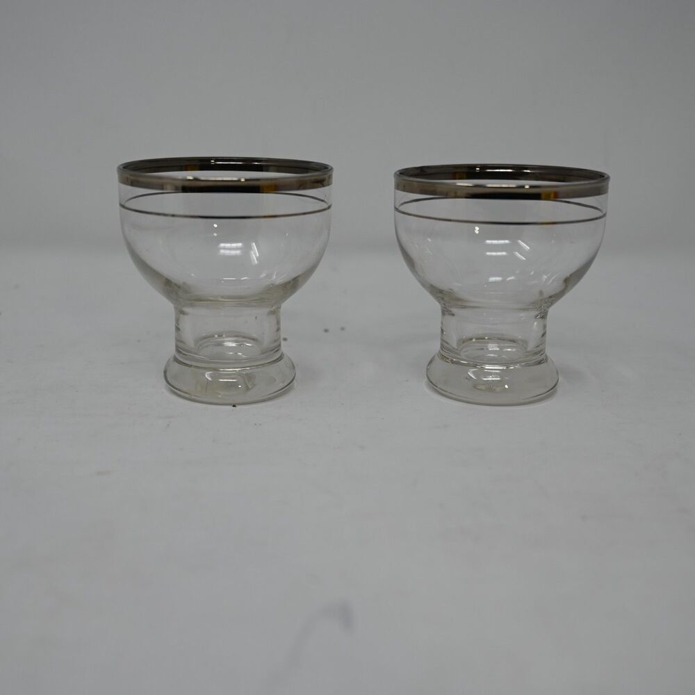 Pair Javit Young Love Crystal Glasses Double Platinum